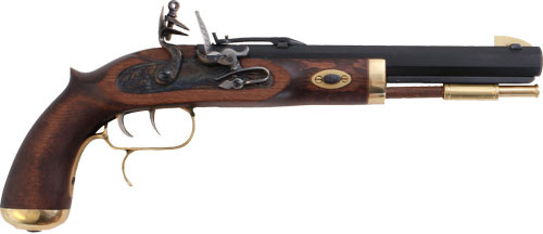 Traditions Trapper Pistol 50 CAL Flintlock Blued/Hardwood