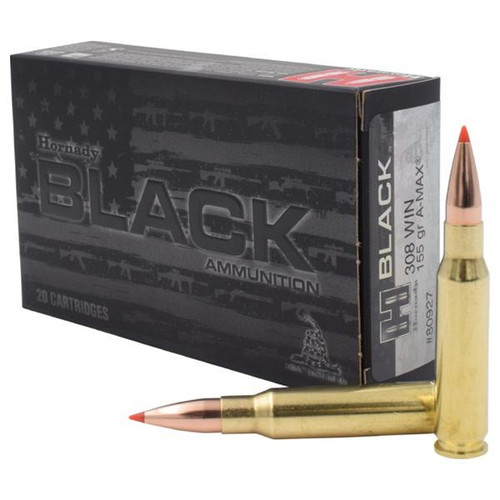 Hornady Black Rifle Ammunition .308 Win 155 gr A-Max 20/ct