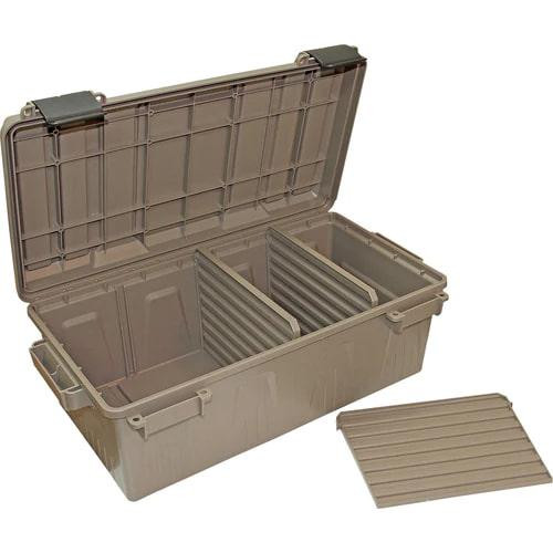 Mtm Molded Ammo Crate Divided Utility Box Dark Earth - ACDC30