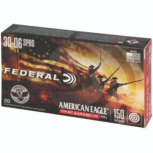Federal American Eagle 30-06 Springfield 150gr FMJ Full Metal Jacket 20rd Ammo