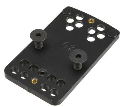 TruGlo Pistol Red Dot Sight Mount Black Nitride Fortress Steel Trijicon RMR - TG8950M2