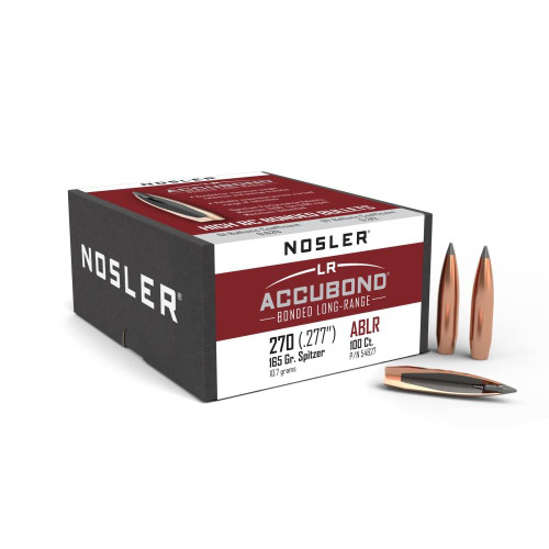 Nosler AccuBond Long Range Rifle Bullets .270 cal .0277" 165 gr Ablr 100/ct