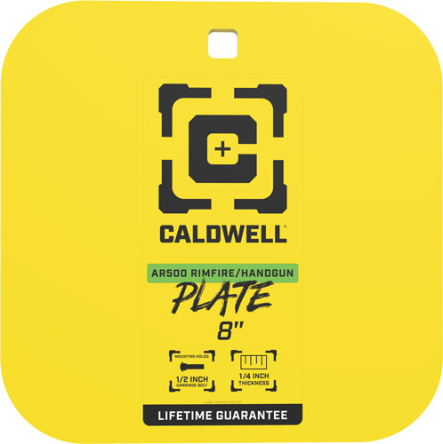 Caldwell AR500 8" Gong Target 1/4" Rimfire/Handgun Steel YLW