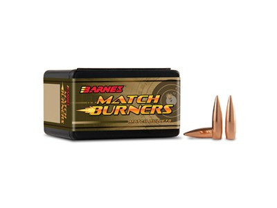 Barnes Match Burner, Boat Tail 6.5mm 145gr Bullets, 500 Count - 30102
