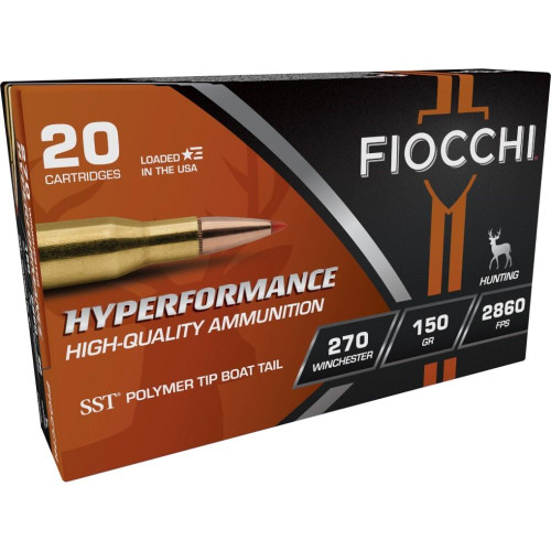 Fiocchi Hyperformance Hunt Rifle Ammunition .270 Win 150 gr SST 20/ct