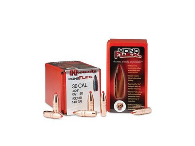 Hornady MonoFlex, .308 30 Caliber 140gr Bullets, 50 Count - 30310