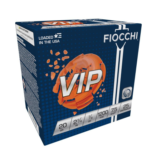 Fiocchi VIP Shotshells 20 ga 2-3/4" 7/8 oz #7.5 25/ct