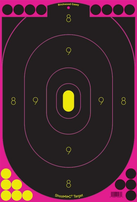 Birchwood Casey Shoot-N-C Pink Reactive Targets 12"x18" 5/ct