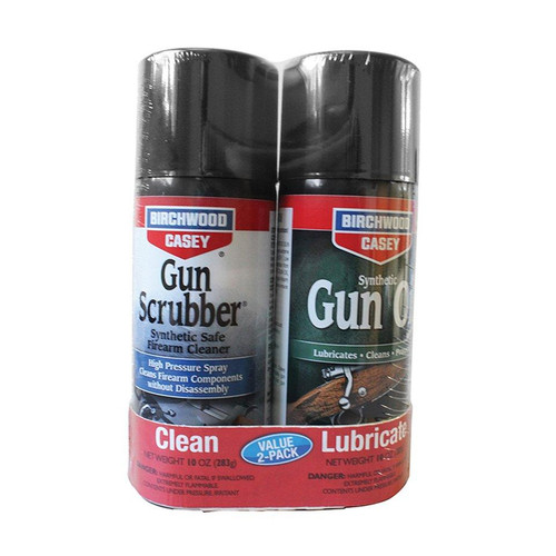 Birchwood Casey Gun Scrubber & Synthetic Gun Oil-10oz Aerosol  2-Pack