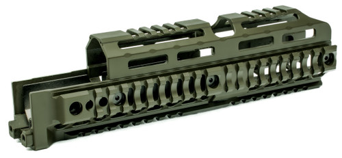 Midwest Industries AK Alpha Series Quad Rail Handguard 10 OD Green - AKALPHAQR10ODG