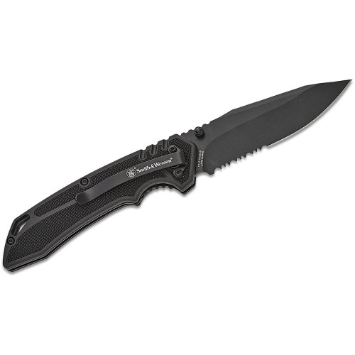 Battenfeld Knives S&W Special Ops Folding Knife 3.5" Clip Point Blade Black