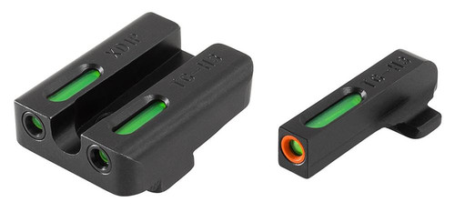 Truglo TFX Pro Tritium/Fiber-Optic Day/Night Sights Fit Springfield XD|Springfield XDM (excluding 5-1/4 in Compensator Series)|Springfield XDS - Orange Outline