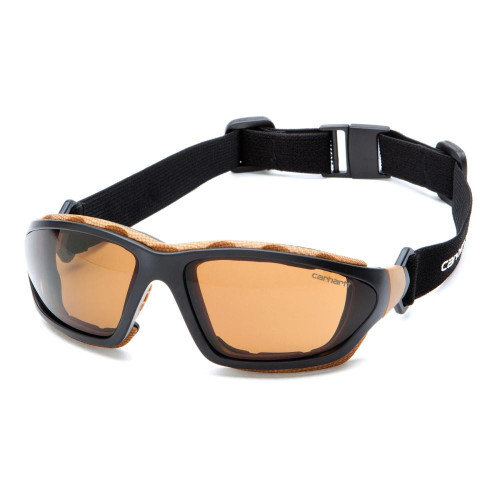 Pyramex Carhartt Carthage Shooting Glasses Black and Tan - CHB418DTP