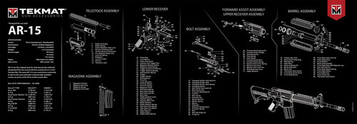 Tekmat Armorers Bench MAT Ultra 15"X44" AR-15 Black