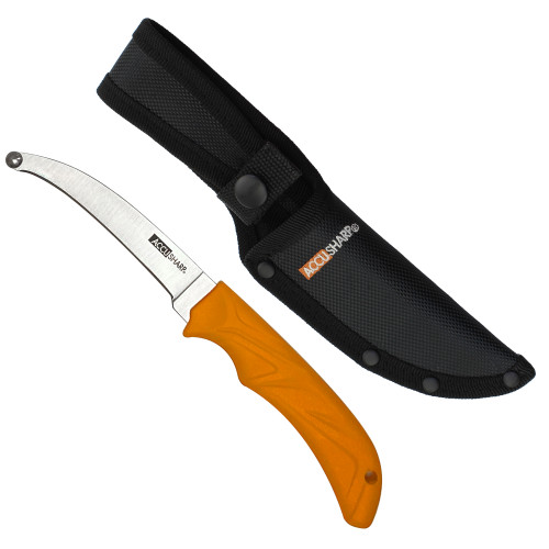 AccuSharp AccuZip Skinning Knife Fixed Blade Orange