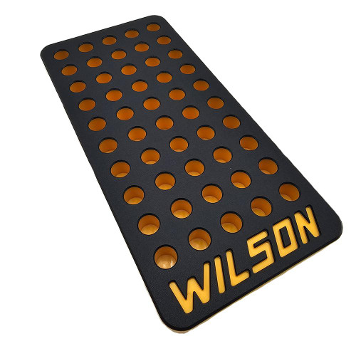 L.E. Wilson Reloading Tray .473" 50 Hole Black/Yellow