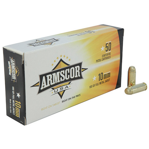 Armscor USA 10mm Auto Ammo 180gr FMJ 50 Rounds - FAC102N