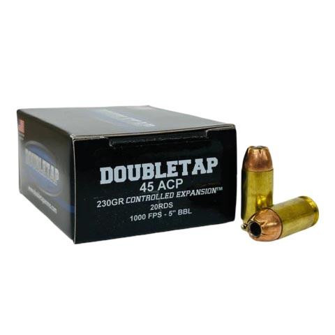 Double Tap Controlled Expansion 45 ACP Ammo 230gr JHP 20 Rounds - 45A230CE