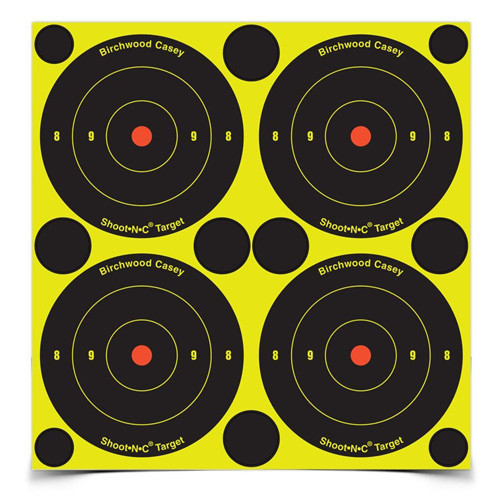 Birchwood Casey Shoot N C Self-Adhesive Targets 3" Bull's-Eye Pack 48