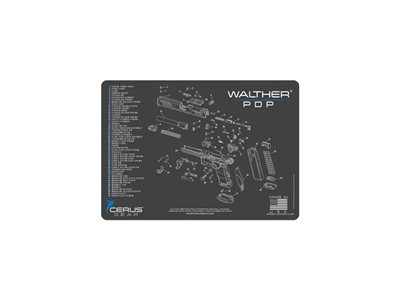 Walther&reg; Pdp&reg; Schematic Handgun Mat - Charcoal Gray-cerus Blue, ...