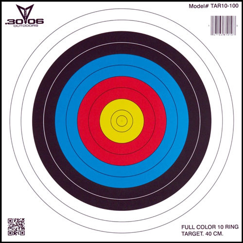30-06 Outdoors Paper Target Archery 10-RING 17"X17" 100-Count