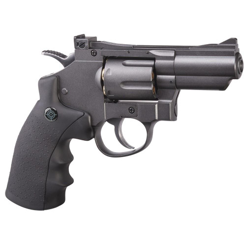 Crosman CO2 Powered Dual Ammo Full Metal Snub Nose Air Revolver .177 cal - Black/Gray