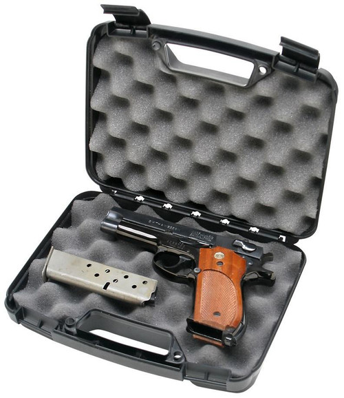 Mtm Molded Snap-Latch Single Handgun Case for Up to 4" Barrels Black - 805-40