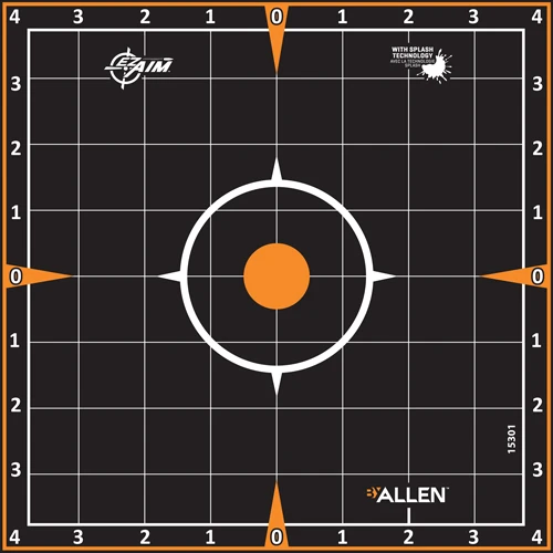Allen EZ Aim Splash Adhesive Grid Target 6 Pack 8"X8" - 15301