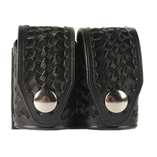 HKS SpeedLoader Case Double Medium Black Hytrel Belt Loop Belts 2.25" Wide - 203BMBN