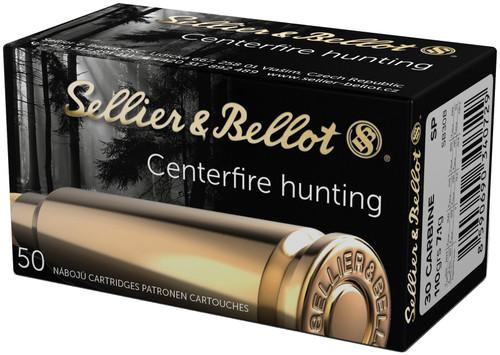 Sellier & Bellot 30 Carbine Ammo 110gr SP 50 Rounds - SB30B