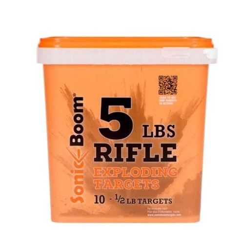 Jerent Enterprises Sonic Boom 1/2 lb Exploding Rifle Targets 10 Count Bucket - SBTHP10P