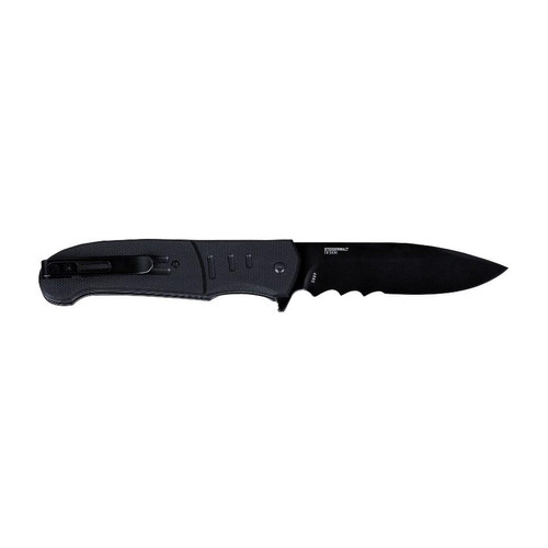 Columbia River Knife & Tool CRKT Ignitor Assisted Folding 3-1/2" Drop Point Blade Black with Veff Serrations