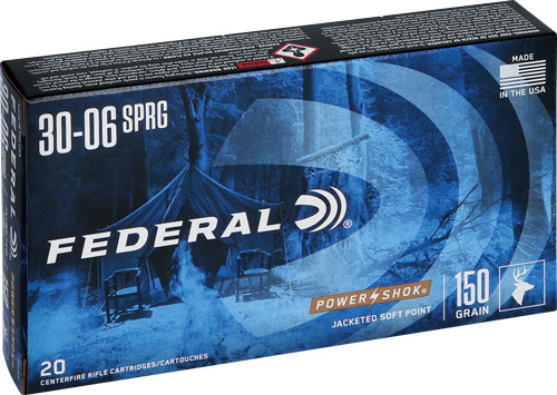 Federal Power-Shok 30-06 150gr SP 20-Round 10BX/CS