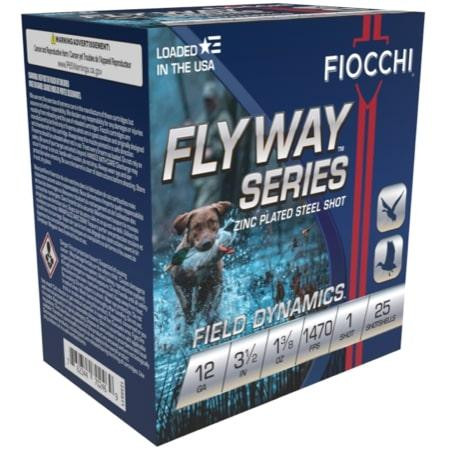 Fiocchi Flyway Steel Shotshells 12 ga 3-1/2" 1-3/8oz #1 25/ct