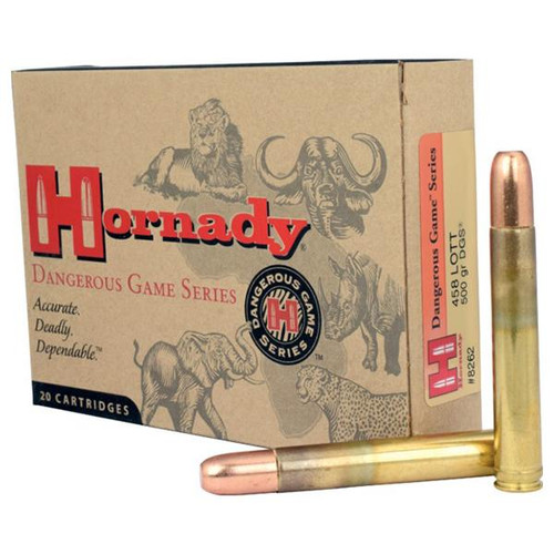 Hornady Dangerous Game Rifle Ammunition .458 Lott 500 gr DGS 20/ct