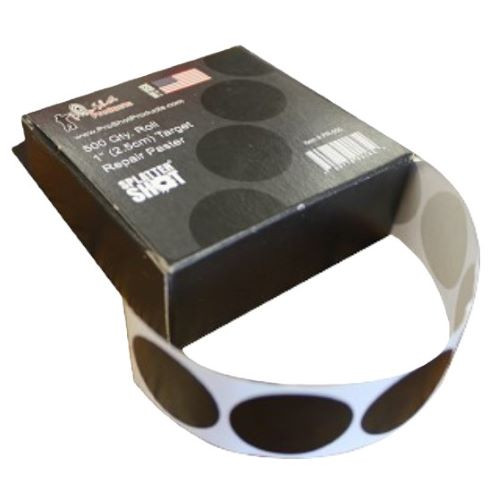 Pro-Shot Splatter Target Repair Pasters 1" Black 500-Count Roll - PR-500