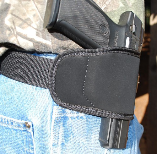 GROVTEC MULTI-FIT HOLSTER RH MRD/LG AUTOS BLACK BELT SLIDE<