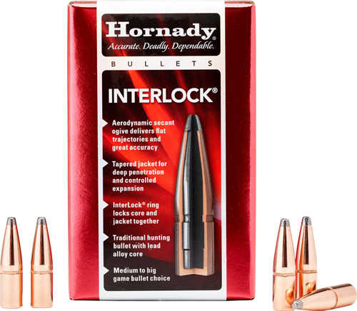 Hornady InterLock Spire Point / 15 Case 45 Cal .452 245gr, 50 Count - 45204