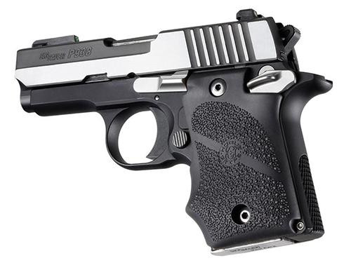 Hogue Rubber Grip Black with Finger Grooves for Sig P938 Ambidextrous Safety - 98080