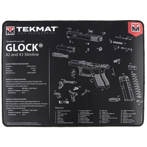 Gsm TekMat Ultra 20 Mat for Glock 42-43 - TEK-R20-GLOCK-42-43