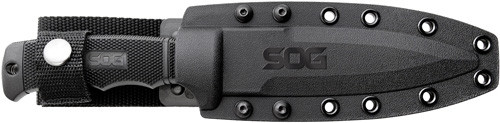 SOG KNIFE SEAL PUP 4.75" BLACK SERRATED W/KYDEX SHEATH