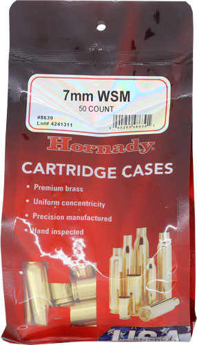 Hornady Unprimed Cases 7MM WSM 50 Pack 5PK/CS