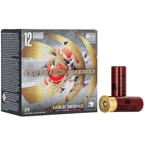 Federal Premium Gold Medal Paper Shotshells 12ga 2-3/4" 1oz #7.5 25/ct