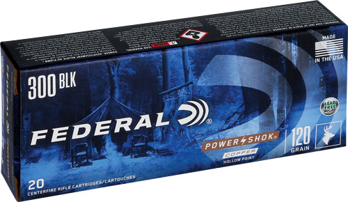 Federal Power-Shok 300 AAC 120gr Copper HP 20-Round 10BX/CS