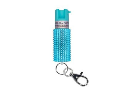 SABRE Pepper Spray W- Jeweled Design And Snap Clip Teal, 25 Bursts - SECKRJTL02