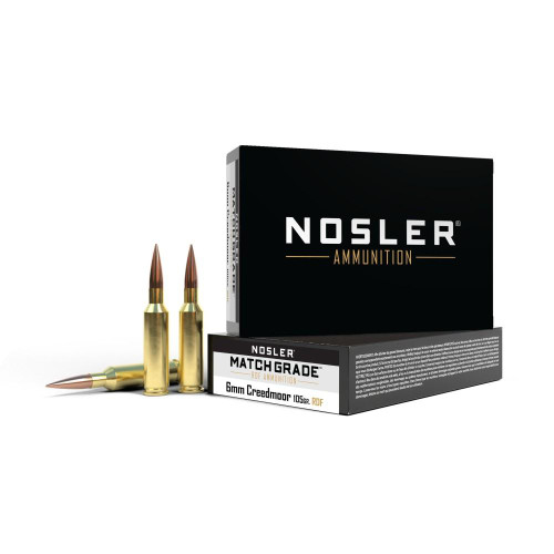 Nosler RDF Match Grade Rifle Ammunition 6mm Creedmoor 105gr OTM 20/ct