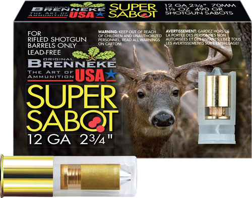 Brenneke USA Super Sabot 12GA 2.75" 1-1/8OZ Slug 5-Round 50BX/CS