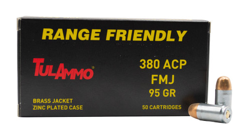 Global Ordnance Tulammo Steel /20 380 ACP Ammo 95gr FMJ 50 Rounds - 689481697178