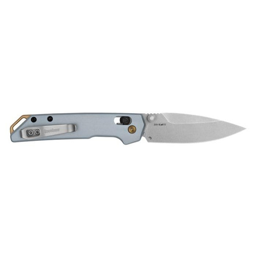 Kershaw Mini Iridium Folding Knife 3" Spear Point Blade Ice Blue - 2051