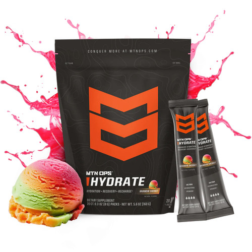 MTN Ops Hydrate Rainbow Sherbet Trail Packs 20-Count - 1134700320